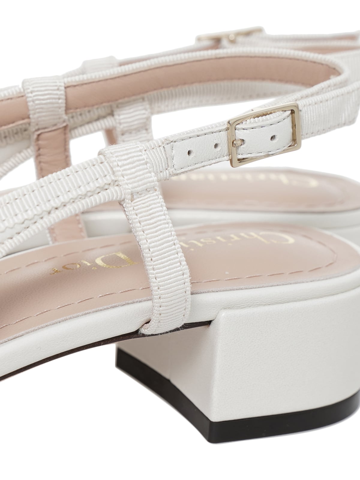 Ballet Slingback Pump 30 mm Pearlescent Cannage Lambskin White