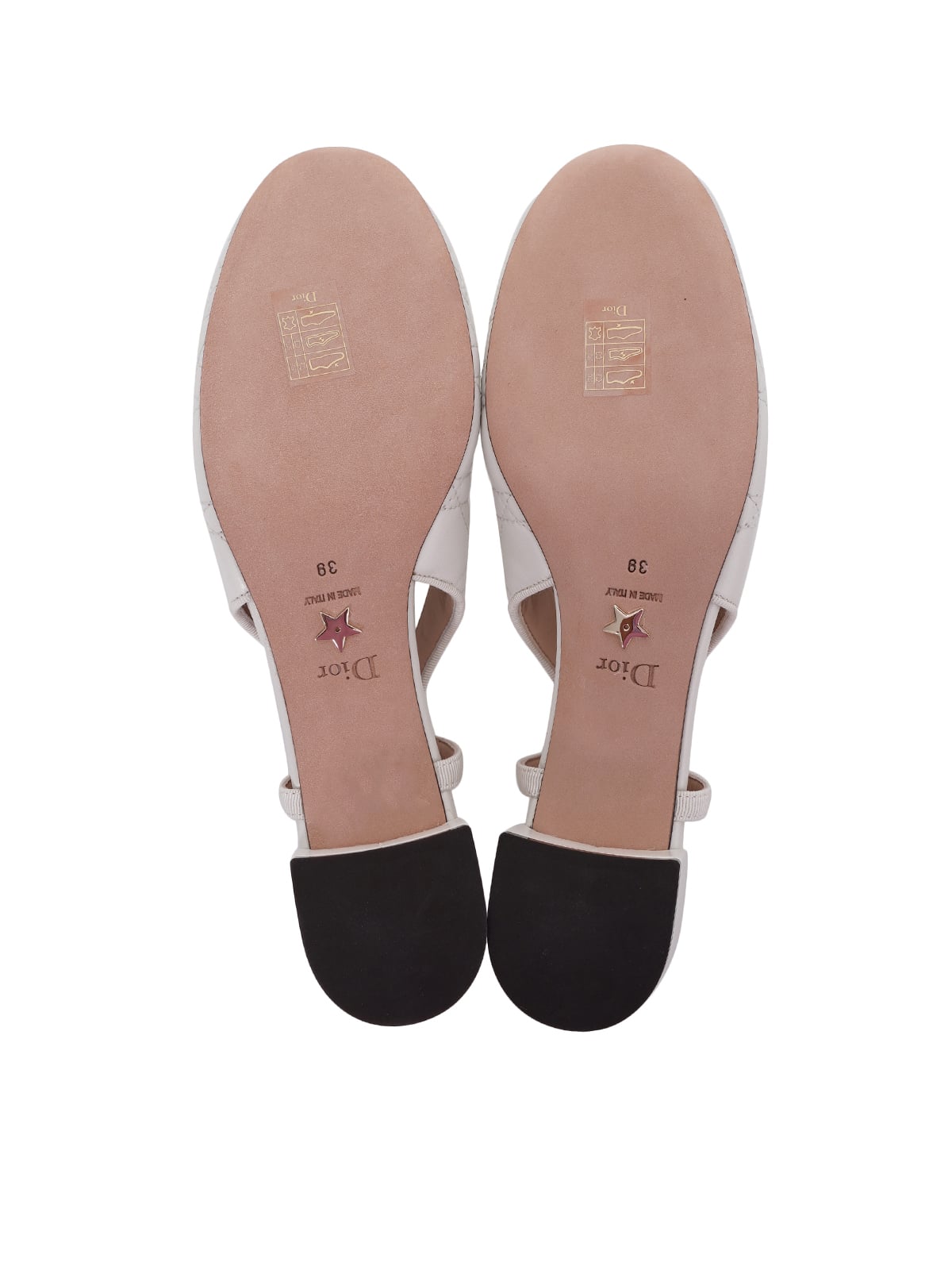 Ballet Slingback Pump 30 mm Pearlescent Cannage Lambskin White