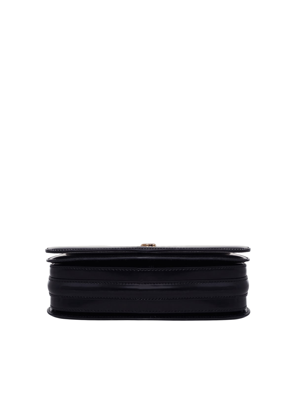 Paris Shoulder Bag Glazed Leather Black