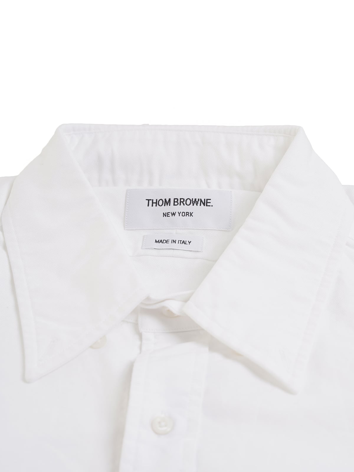 Oxford Grosgrain Placket Short Sleeve Shirt White
