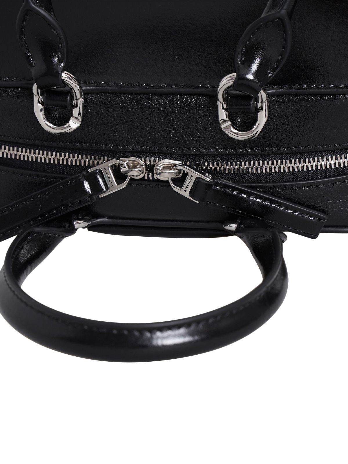 Mini Antigona East-West Bag Leather Black