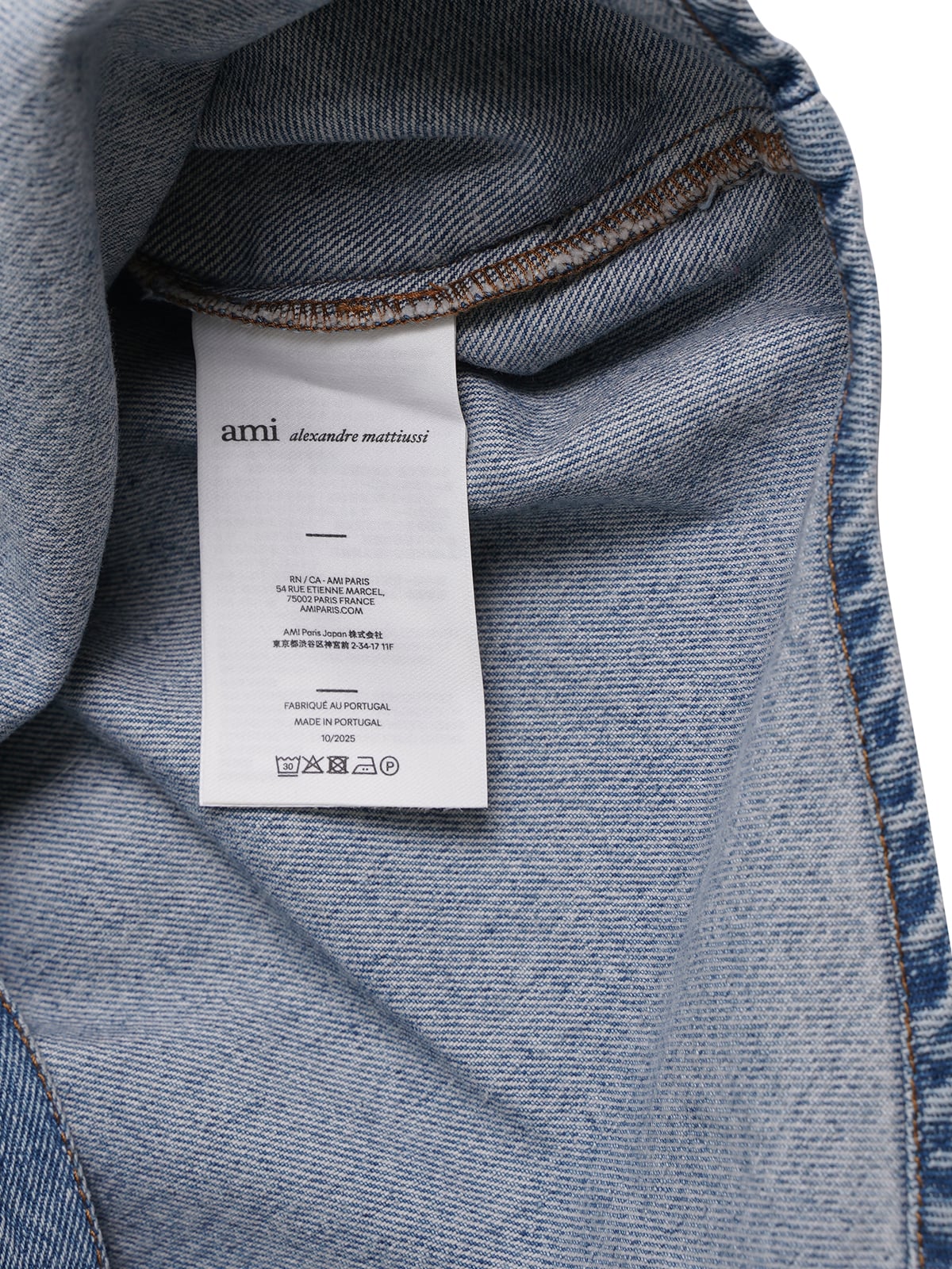 Knitted Ami De Coeur Overshirt Denim Used Blue