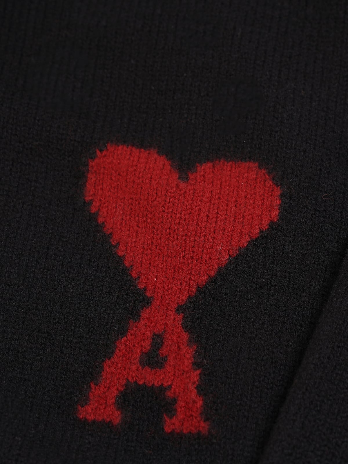 Red Ami De Coeur Turtleneck Sweater Black