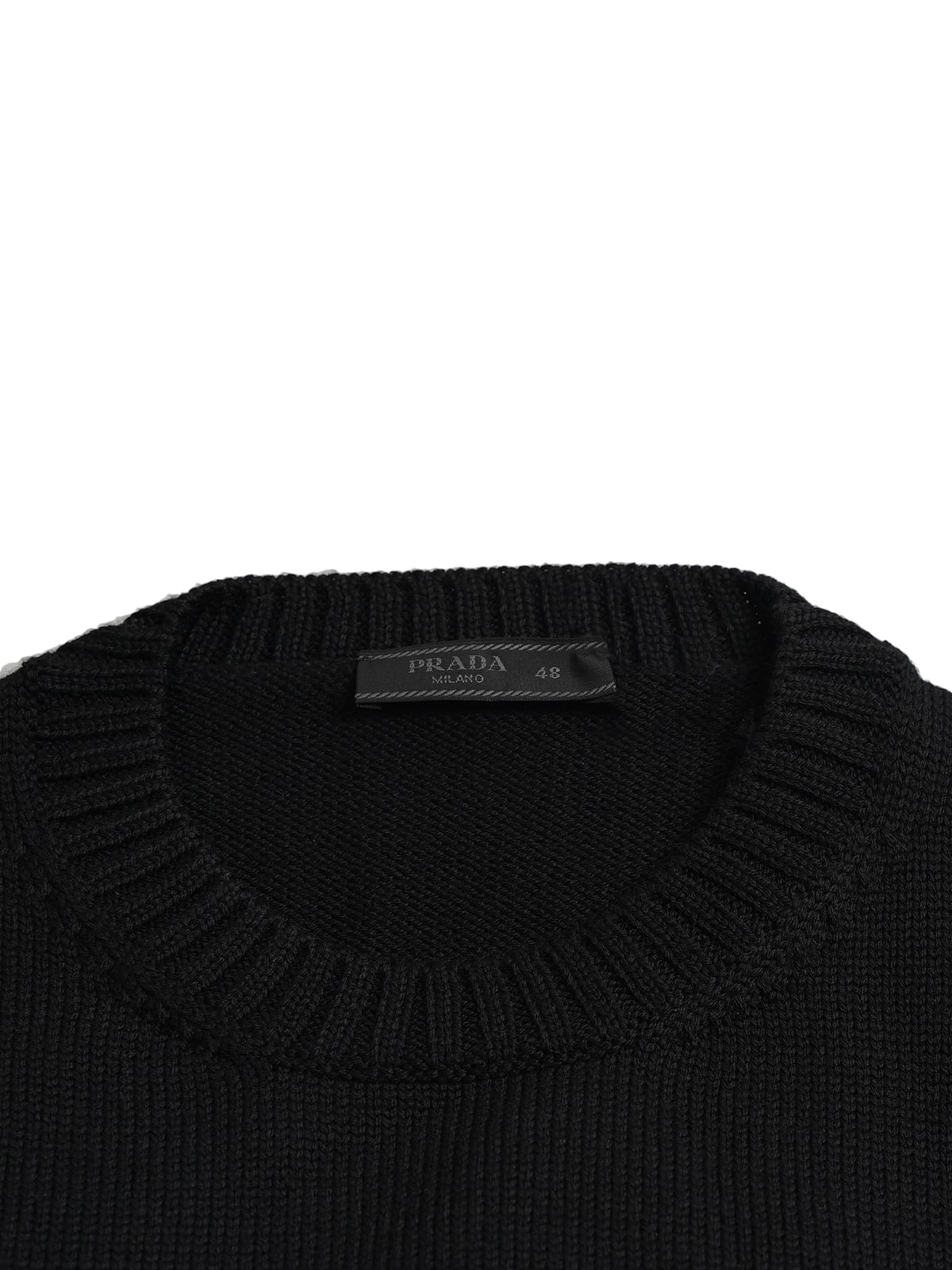 Patch with Welt Pocket Sweater Wool Black