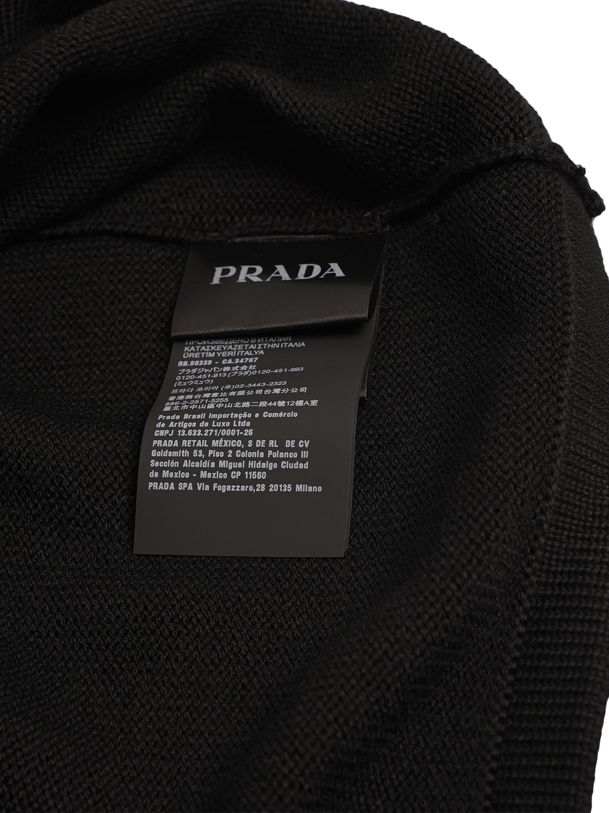Patch with Welt Pocket Sweater Wool Black
