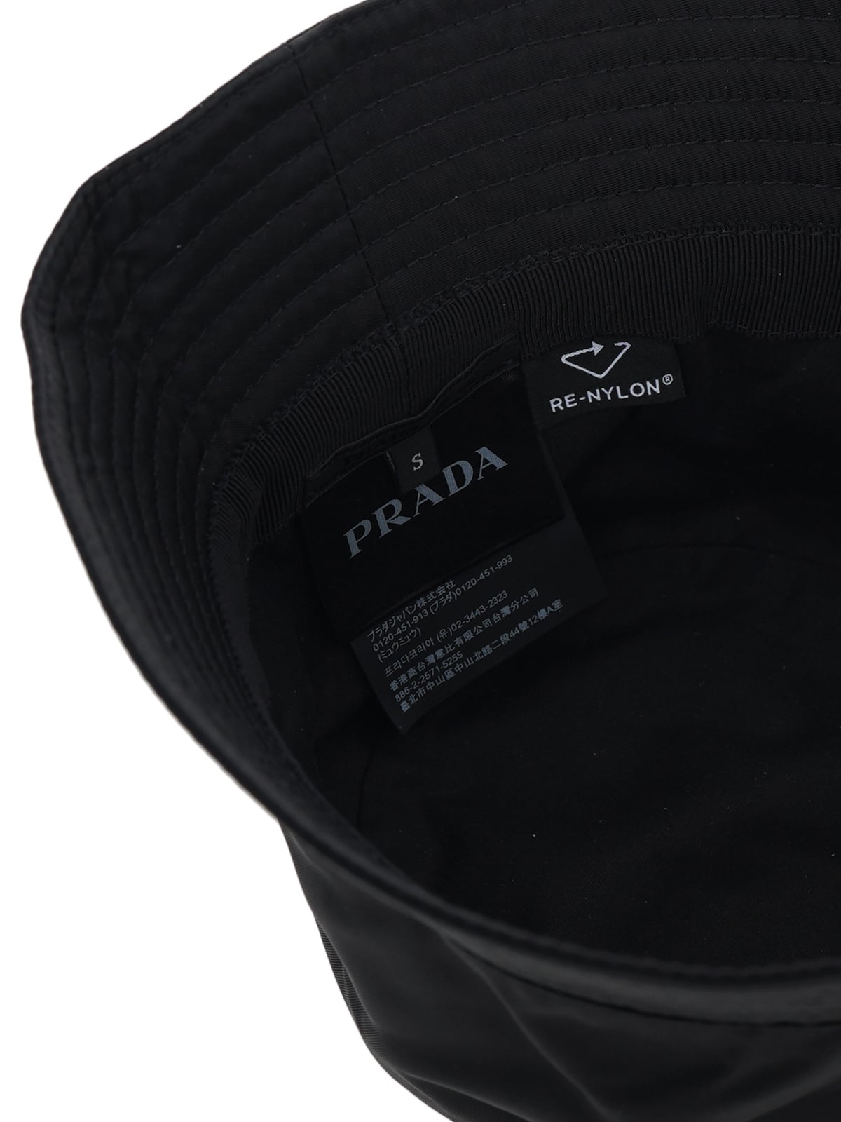 Triangle Logo Re-Nylon Bucket Hat Black