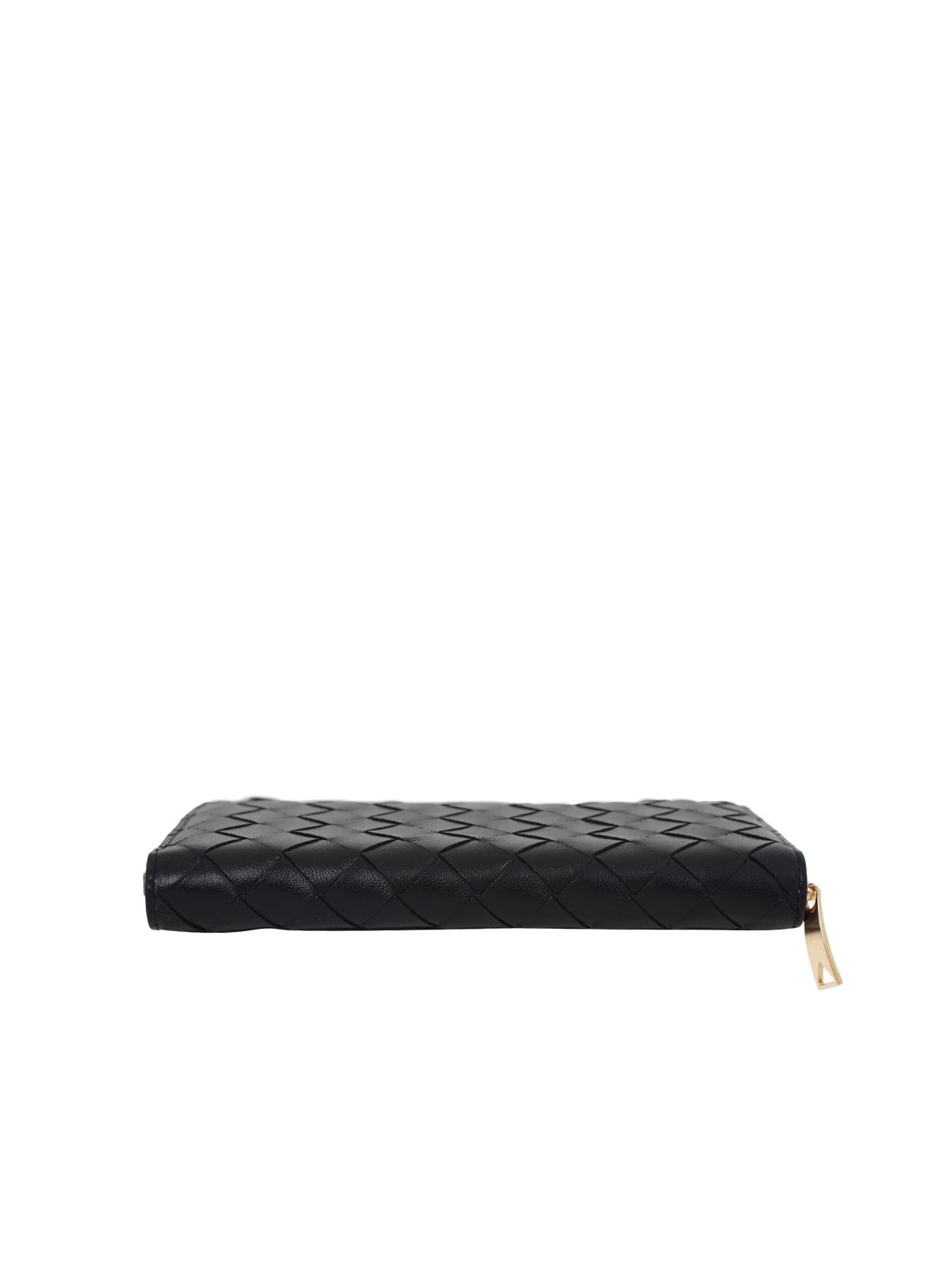 Intrecciato Zip Around Wallet Black