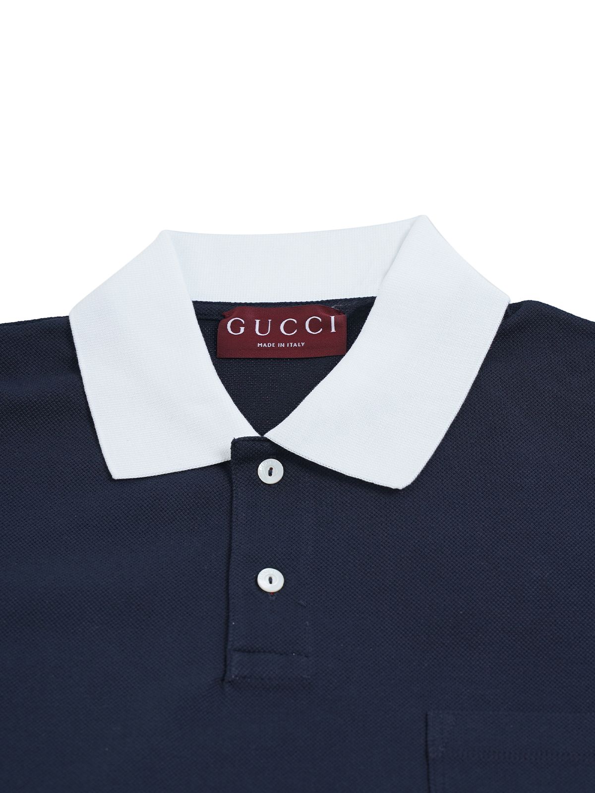 Stretch Cotton Piquet Polo Shirt Blue