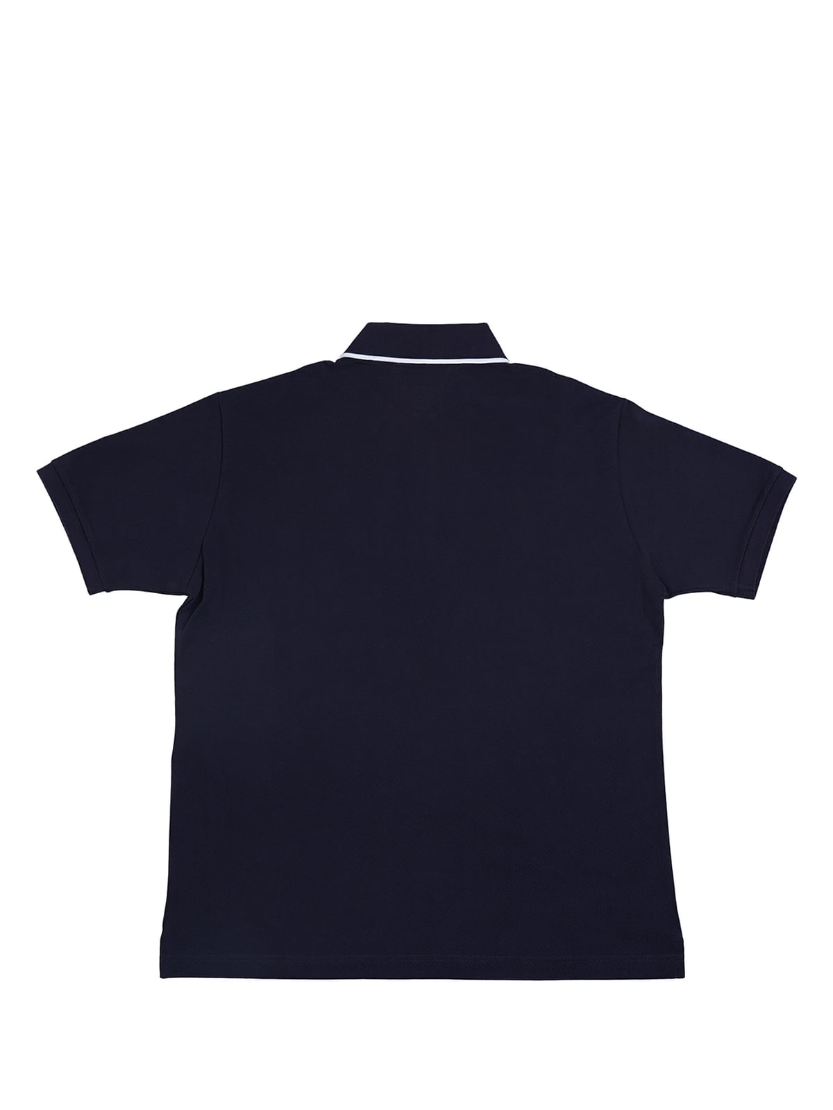 Embroidered Logo Cotton Piquet Polo Shirt Blue