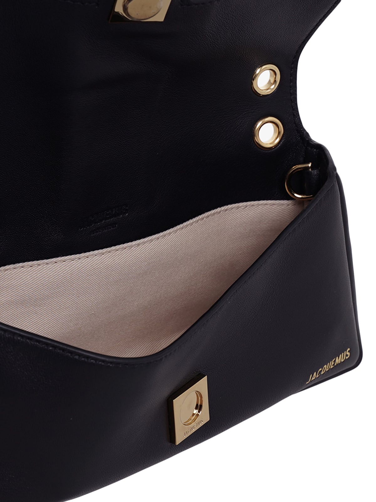 Le Bambino Chain Flap Shoulder Bag Black