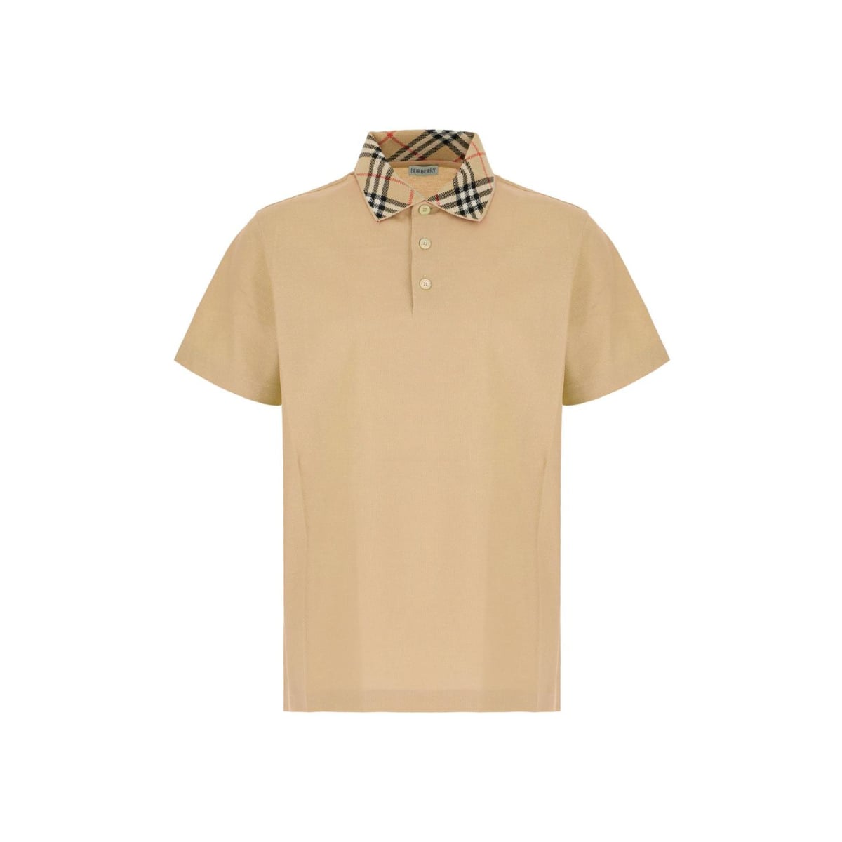 Collar Check Polo Shirt Brown-Burberry