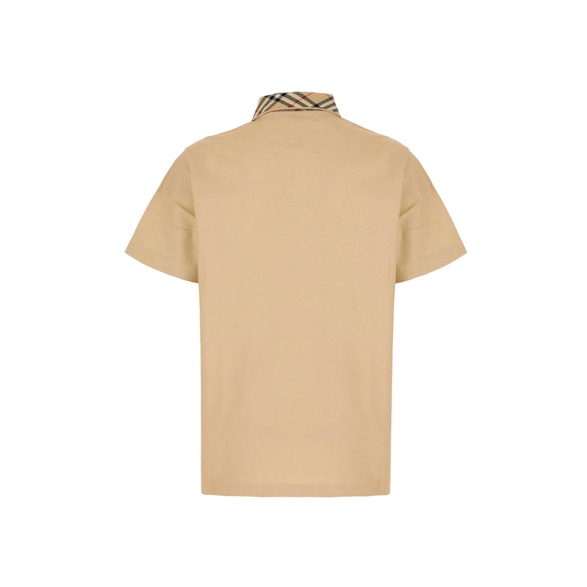 Collar Check Polo Shirt Brown