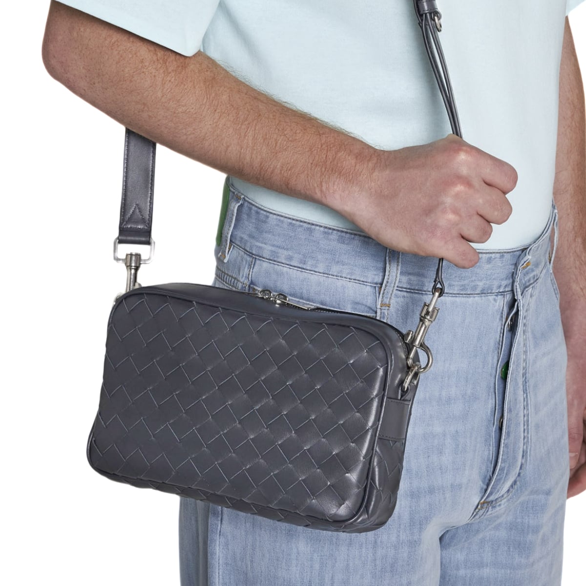 Small Intrecciato Camera Bag Ardoise