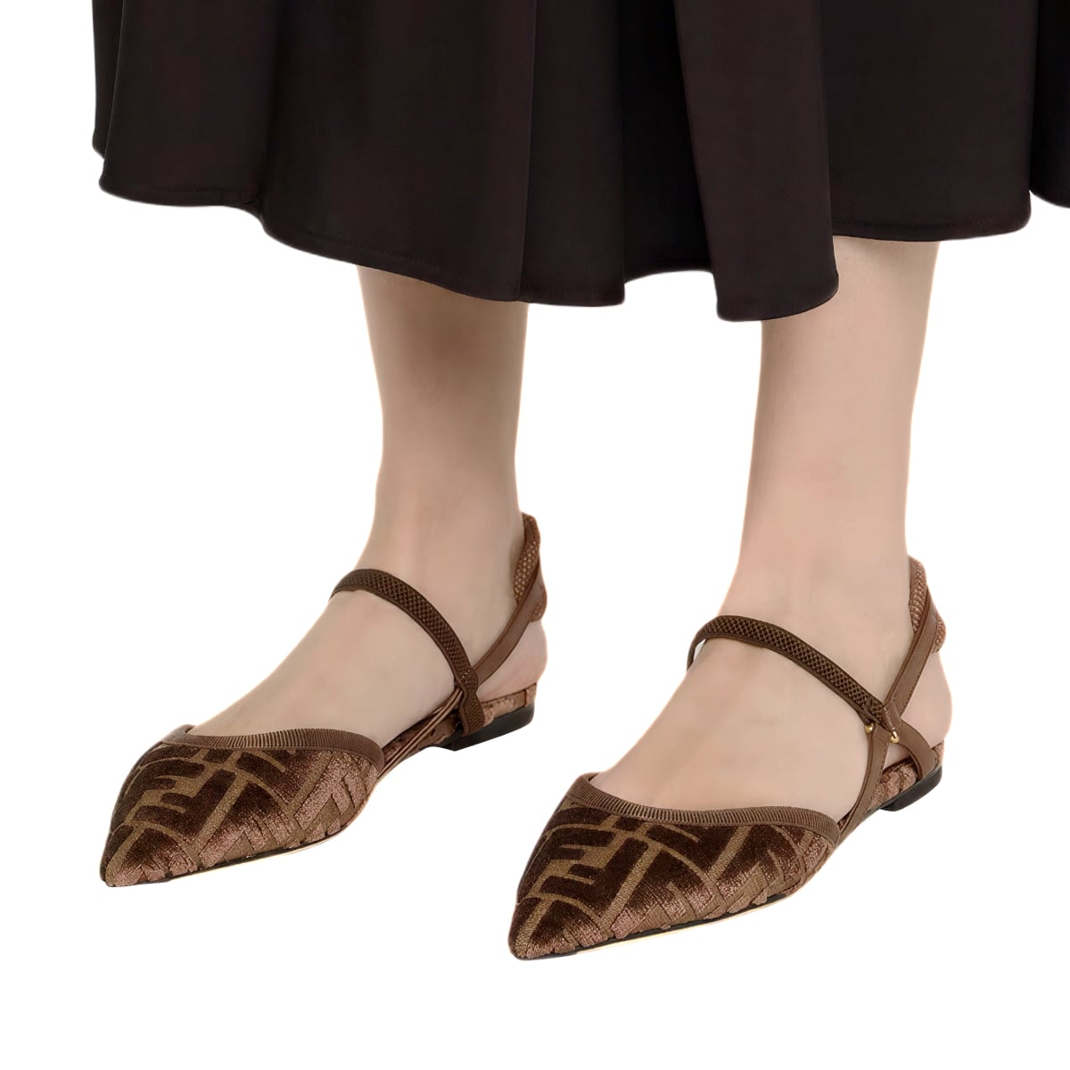 Colibrì Lite Fabric Flats Brown