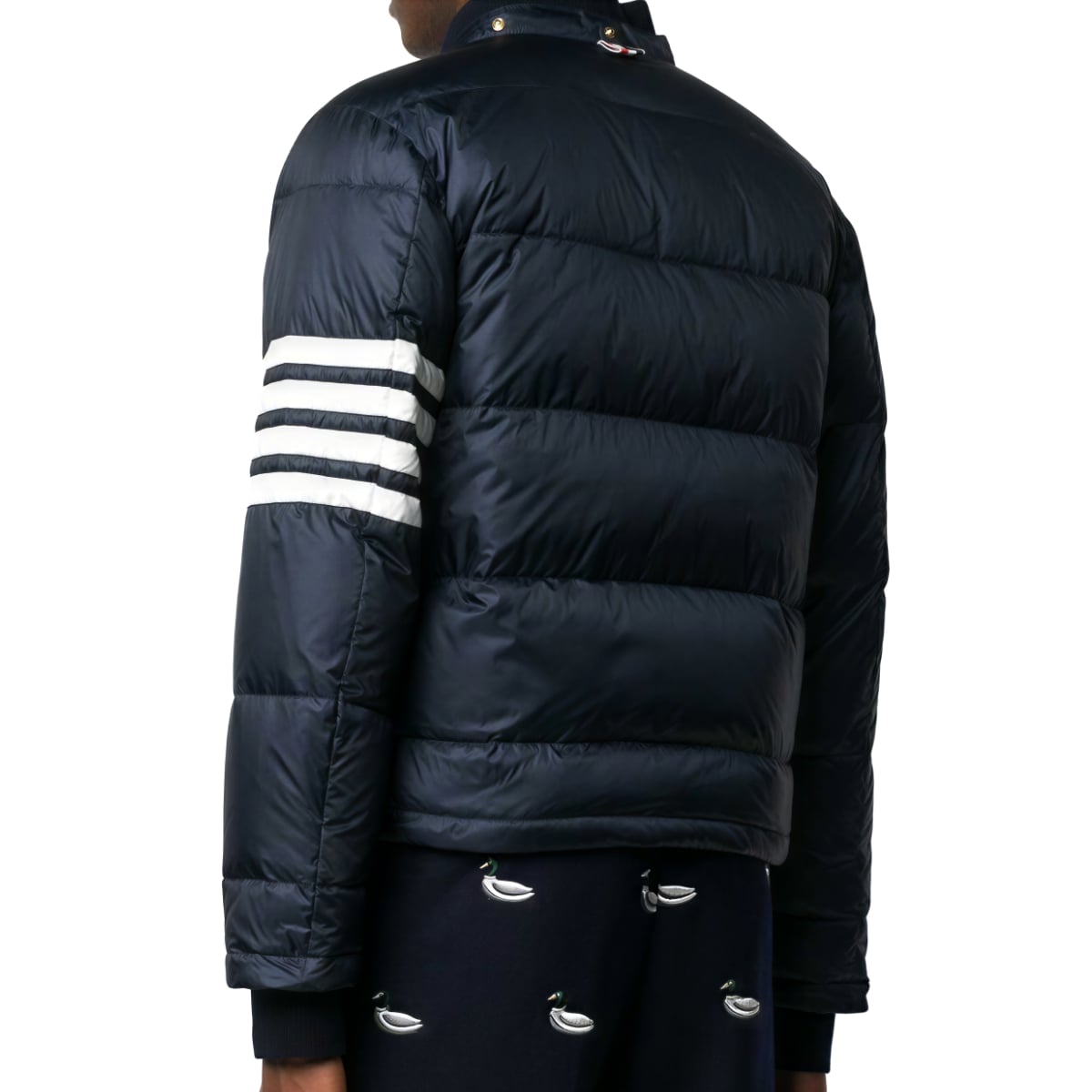 4-Bar Matte Nylon Jacket Navy