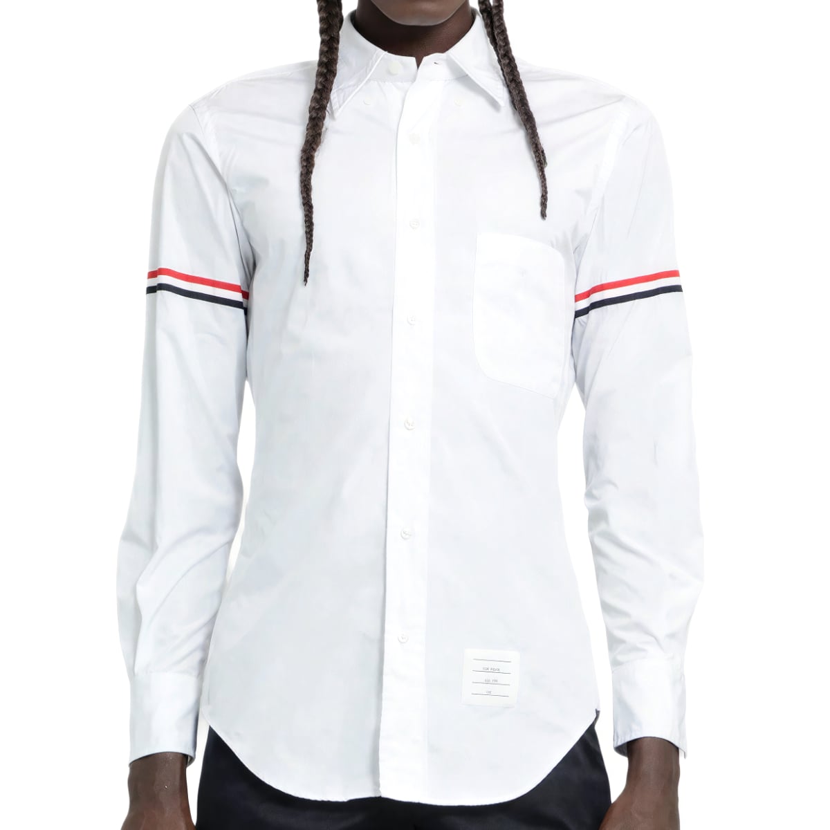 Poplin Armband Classic Shirt White