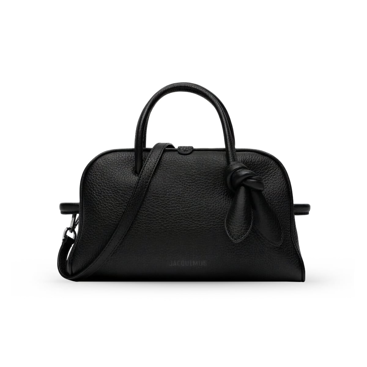 The Small Turismo Soft Bowling Bag Grained Leather Black-Jacquemus