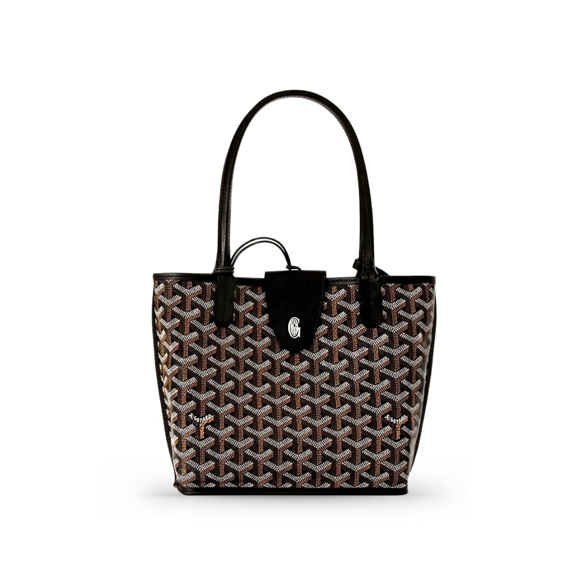 Anjou Mini Reversible with Clip Bag Black-Goyard