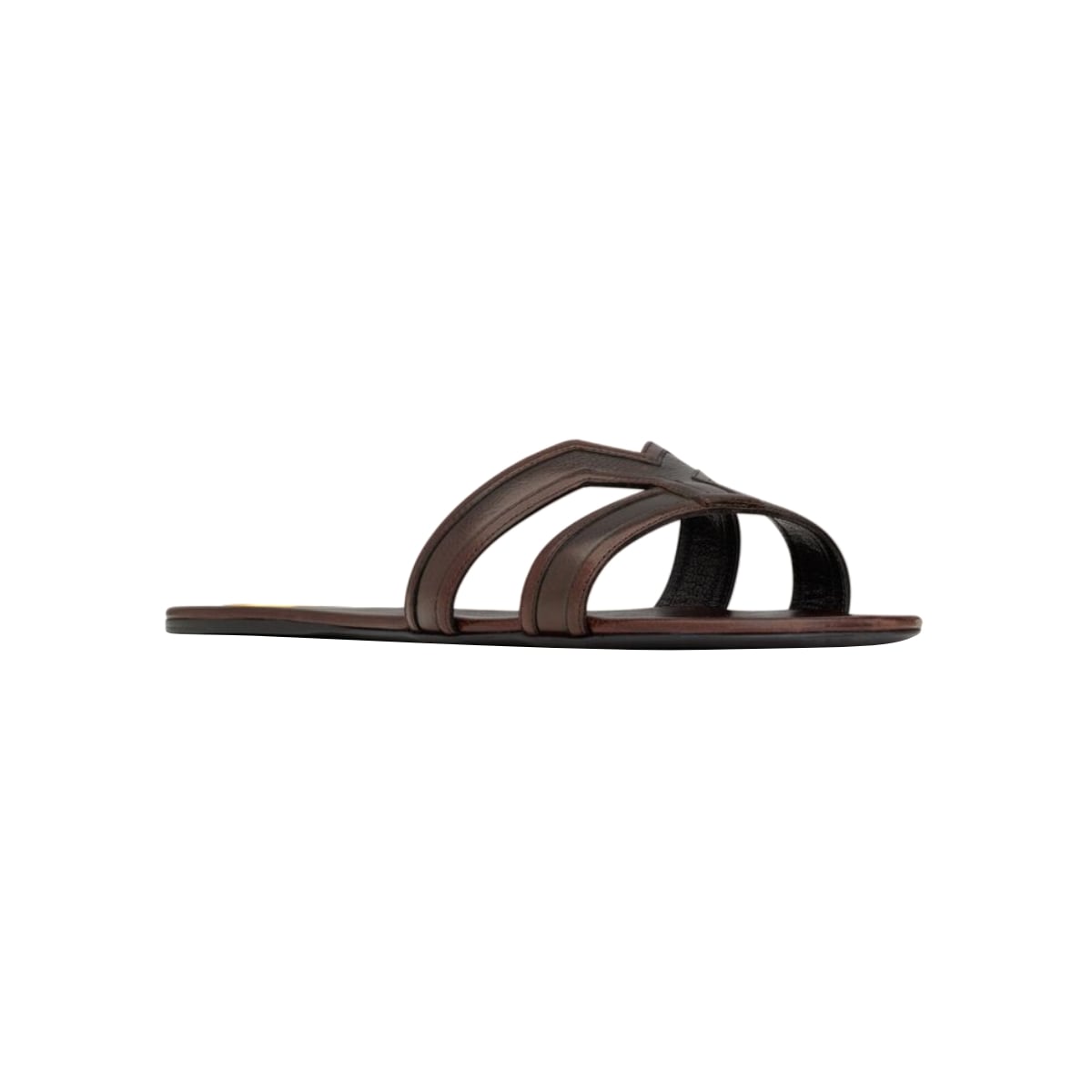 Mabrouka Slides Leather Brown