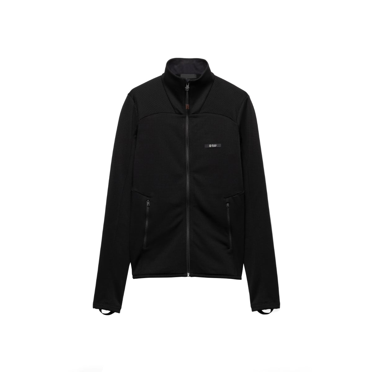 Technical Fabric Blouson Jacket Black-Prada