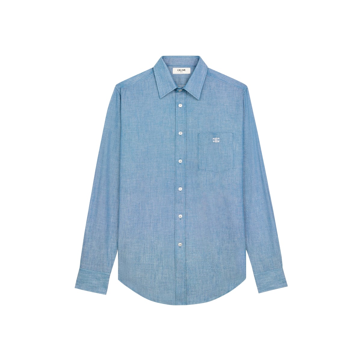Loose Shirt Chambray Navy / Denim Blue-Celine