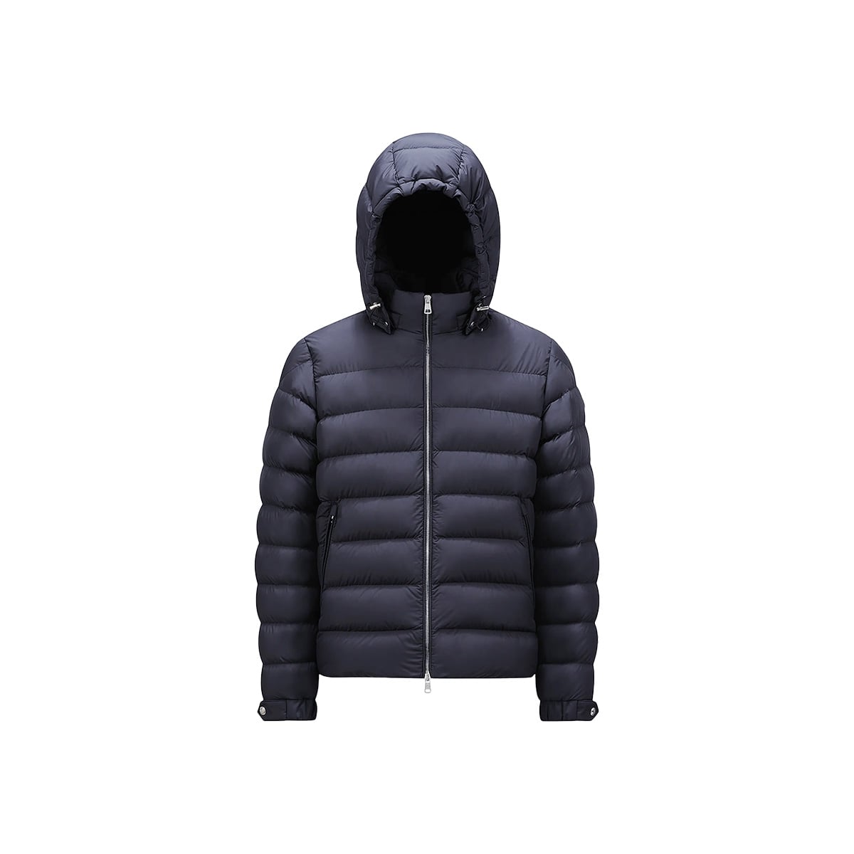 Arneb Hooded Short Down Jacket Navy Blue-Moncler