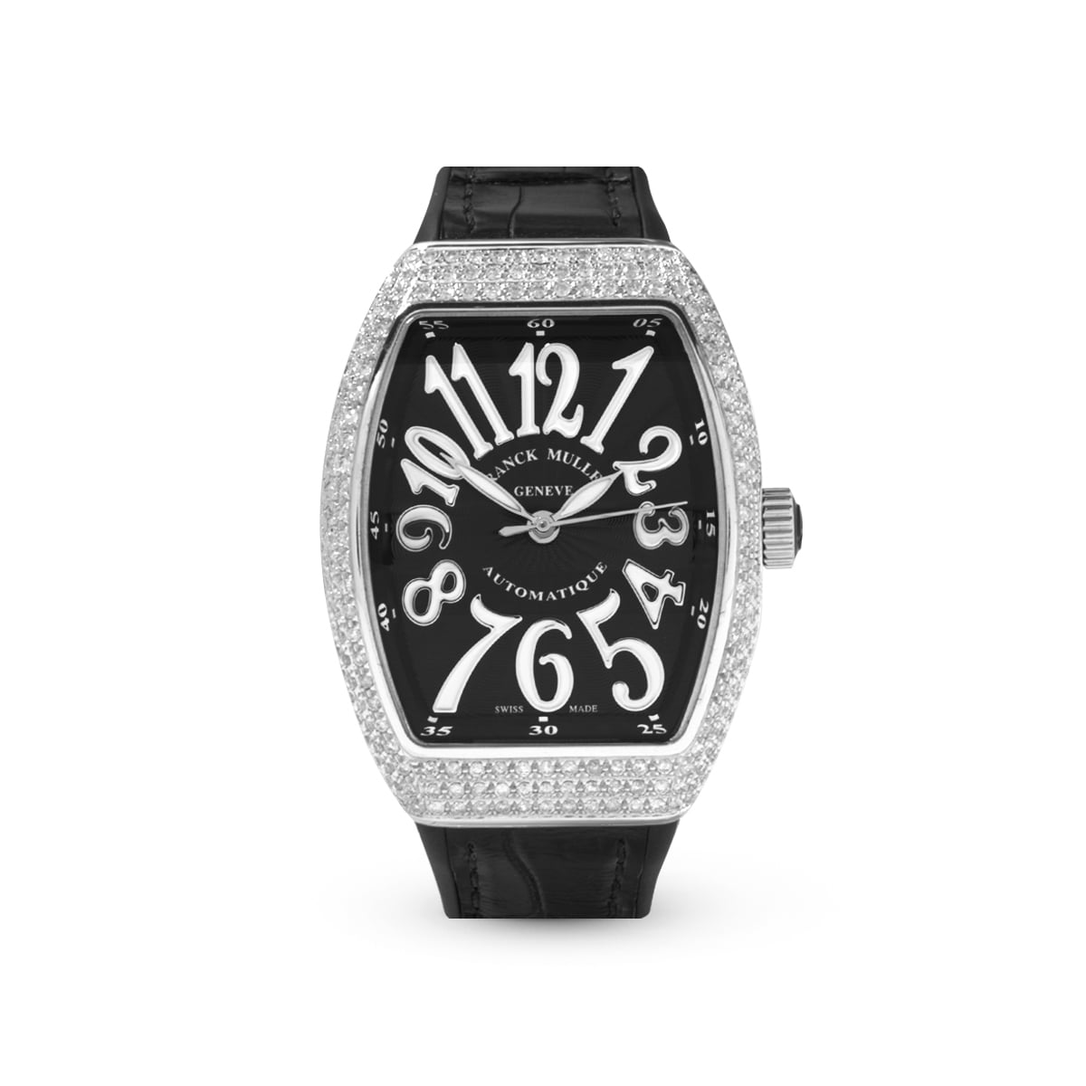 Vanguard V 32 SC AT FO AC.NR (NR.BLC AC) (Black Dial, White Numbers, Medium Aftersetting)-Franck Muller