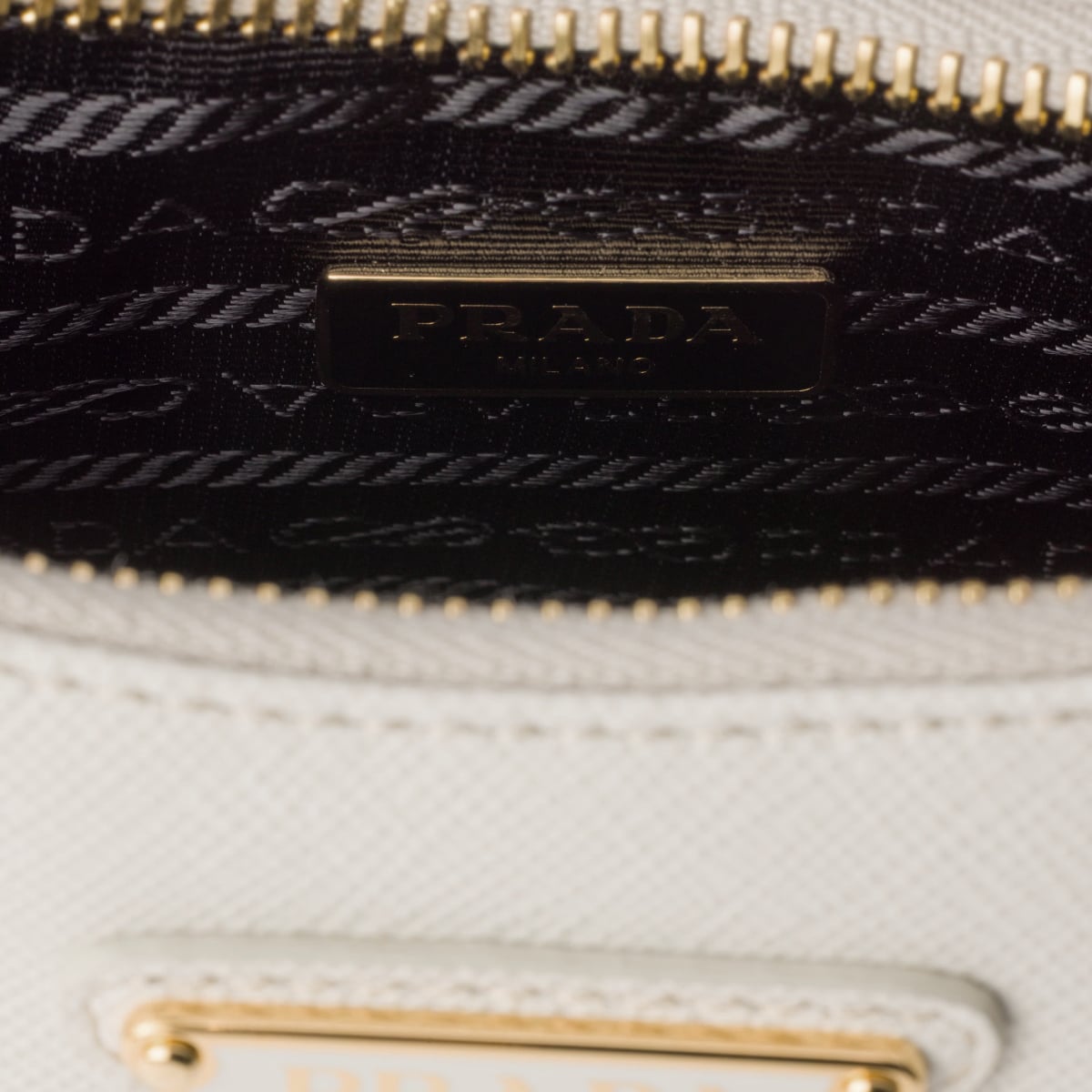 Mini Re-Edition 2005 Saffiano Leather Bag Chalk White