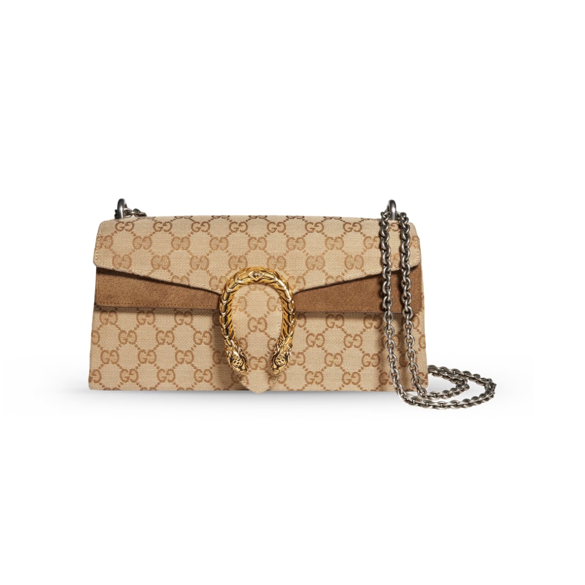 Dionysus Medium GG Canvas Shoulder Bag Sand Brown GHW and PHW-Gucci