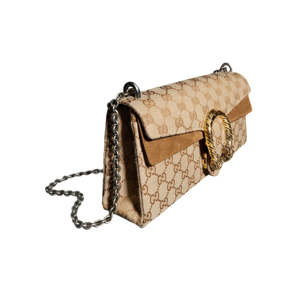 Dionysus Medium GG Canvas Shoulder Bag Sand Brown GHW and PHW