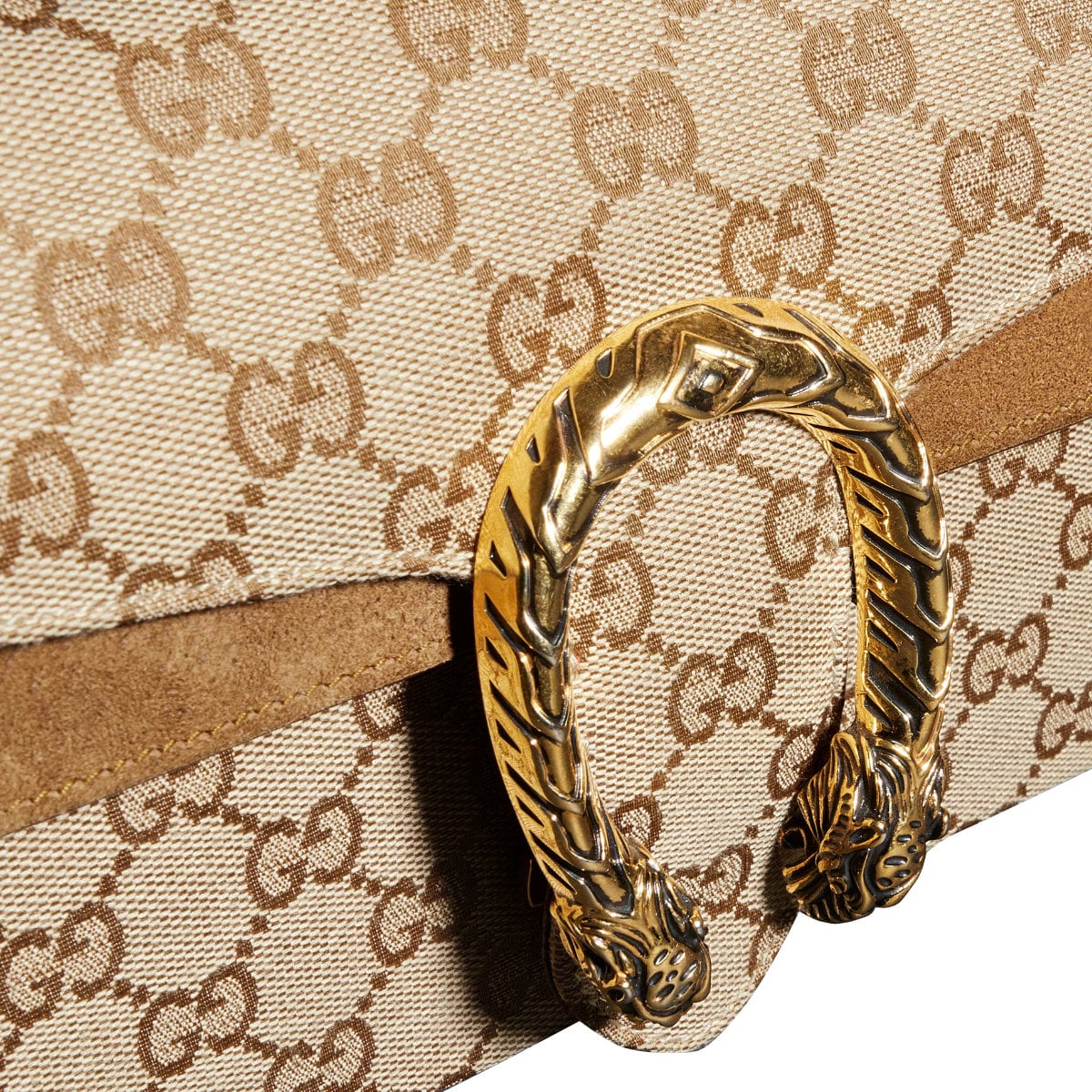 Dionysus Medium GG Canvas Shoulder Bag Sand Brown GHW and PHW
