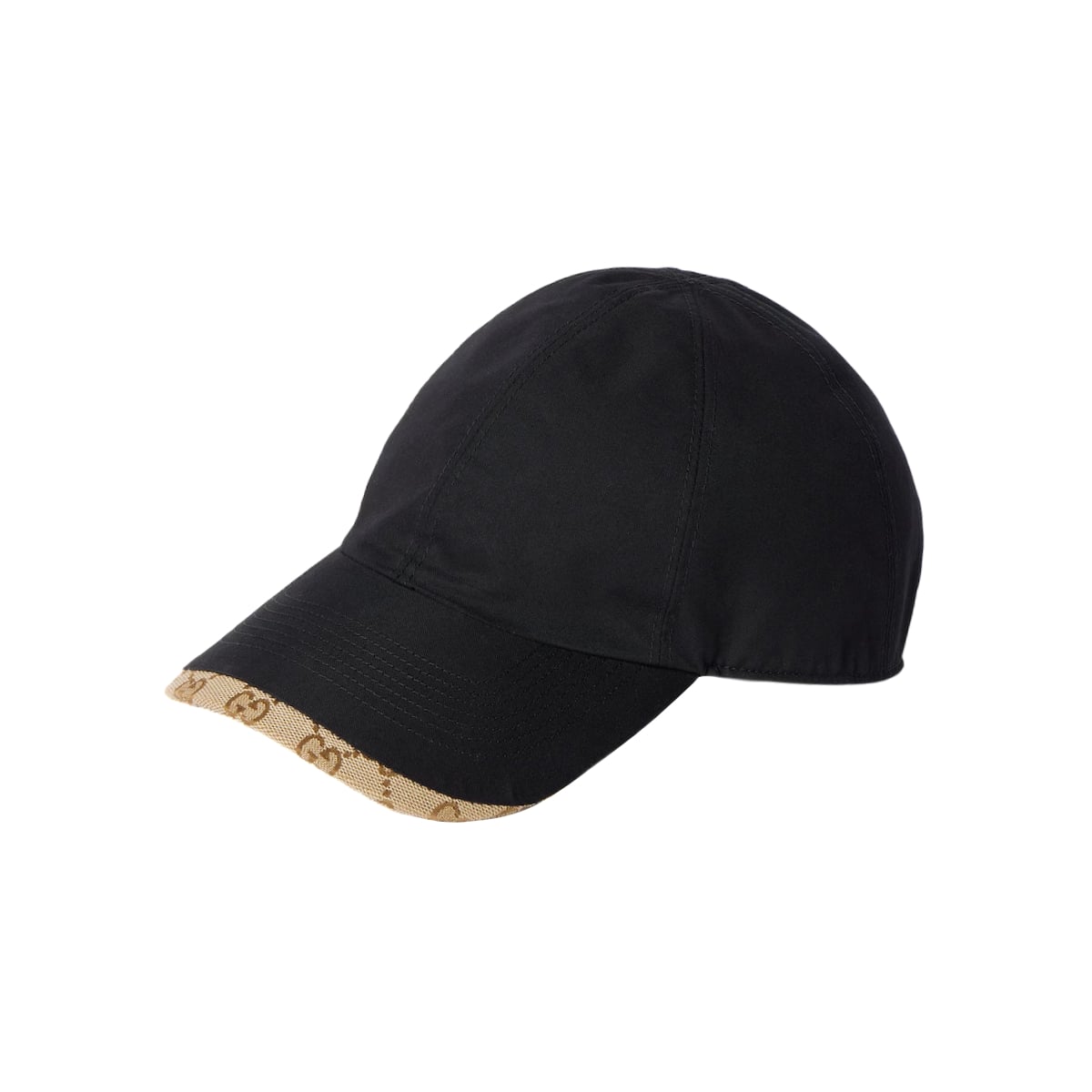 Baseball Cap Cotton Canvas Monogram Black