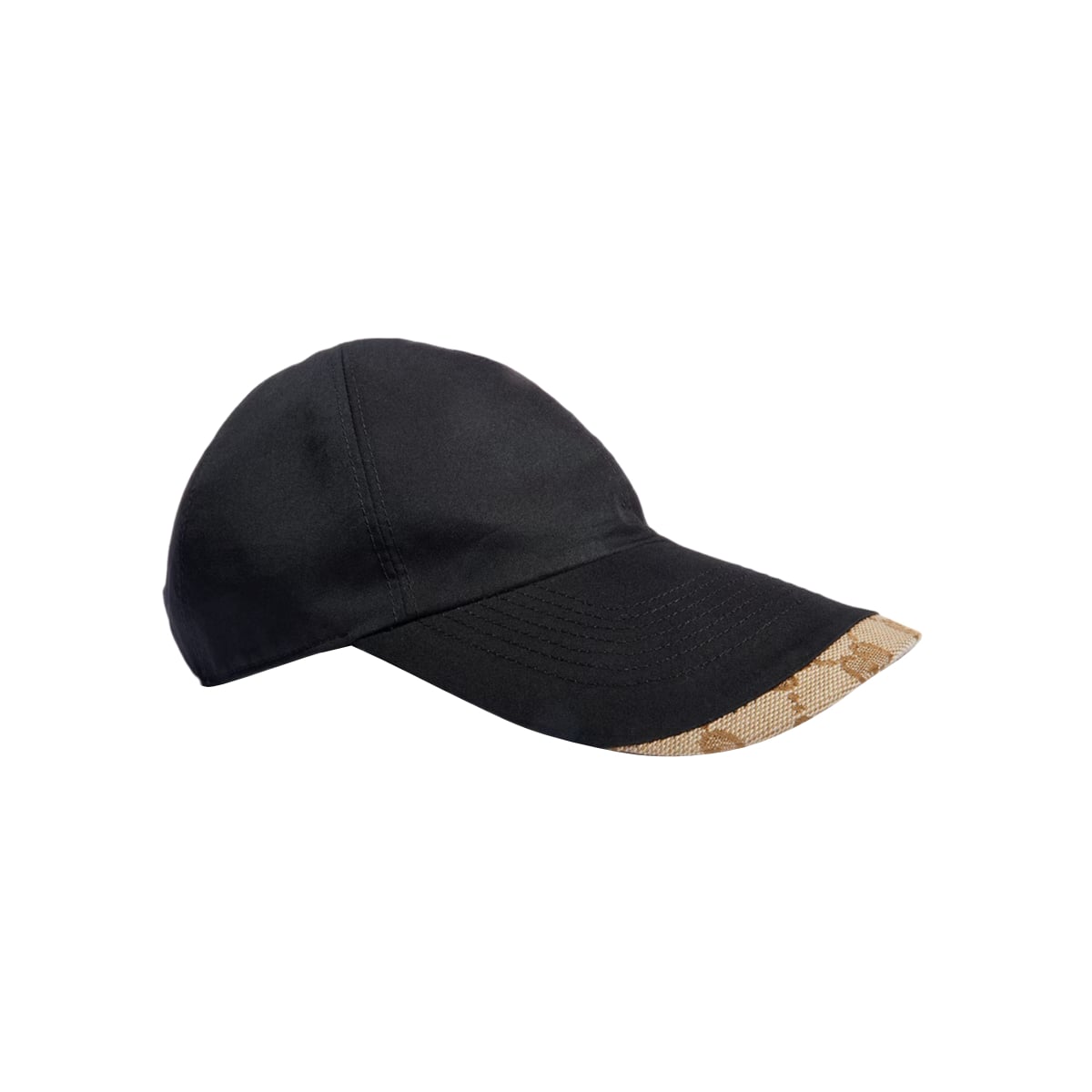 Baseball Cap Cotton Canvas Monogram Black