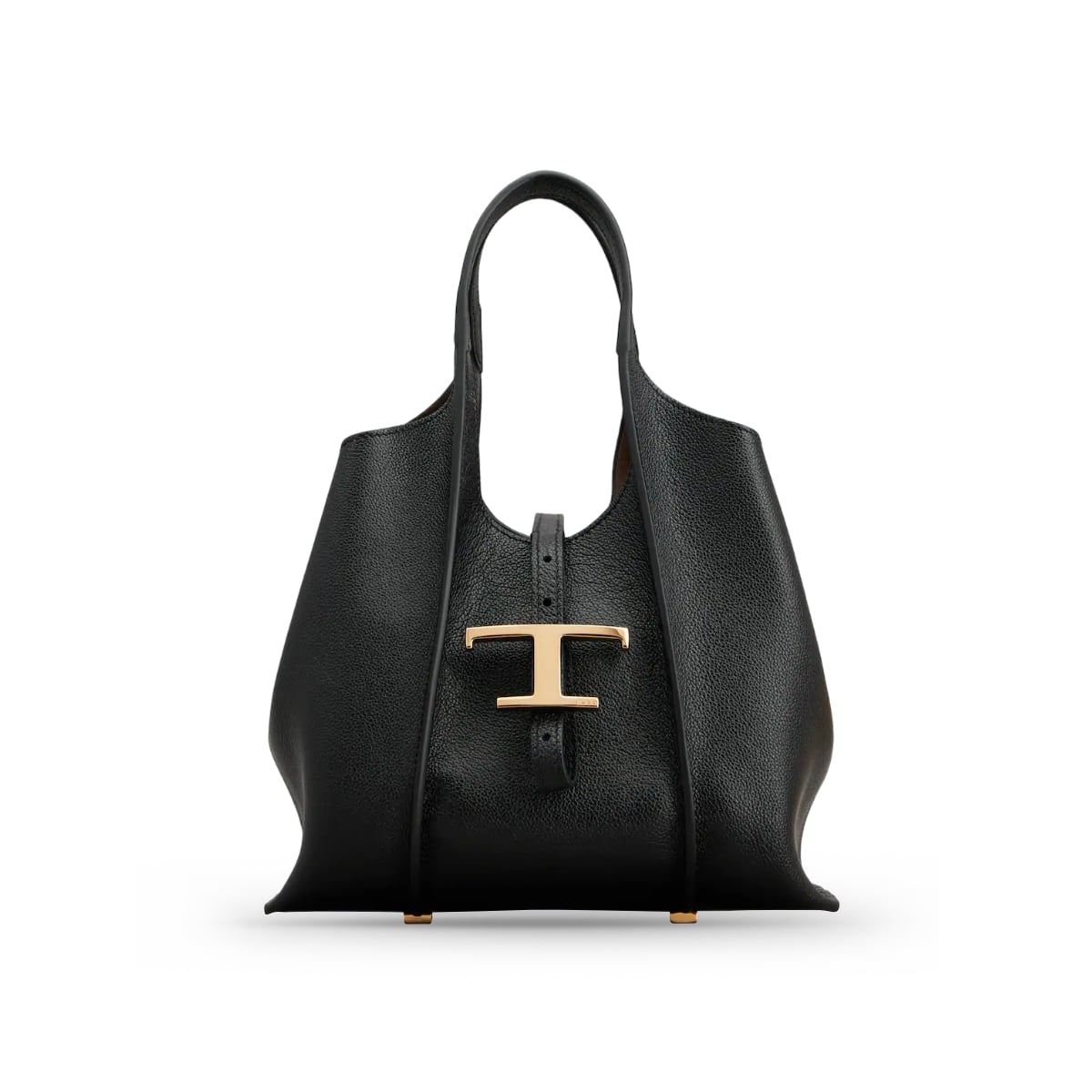 Tod’s Mini T Timeless Shopping Leather Bag Black-Tod's