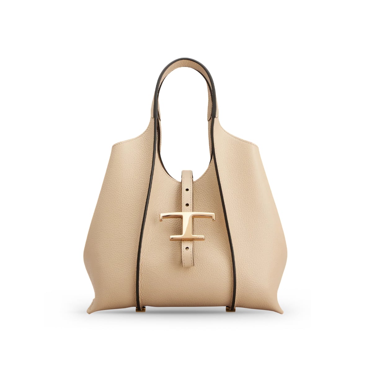 Tod’s Mini T Timeless Shopping Leather Bag Beige-Tod's