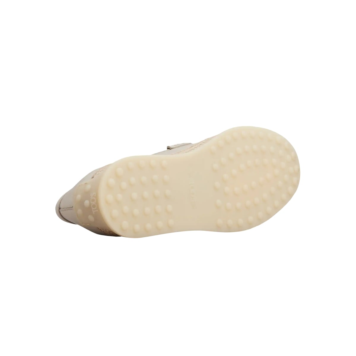 Tod's Loafer Pendant Logo Leather Off-White