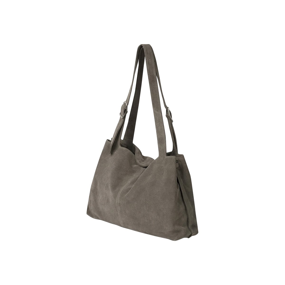 Brise Grand Shoulder Bag Suede Grey