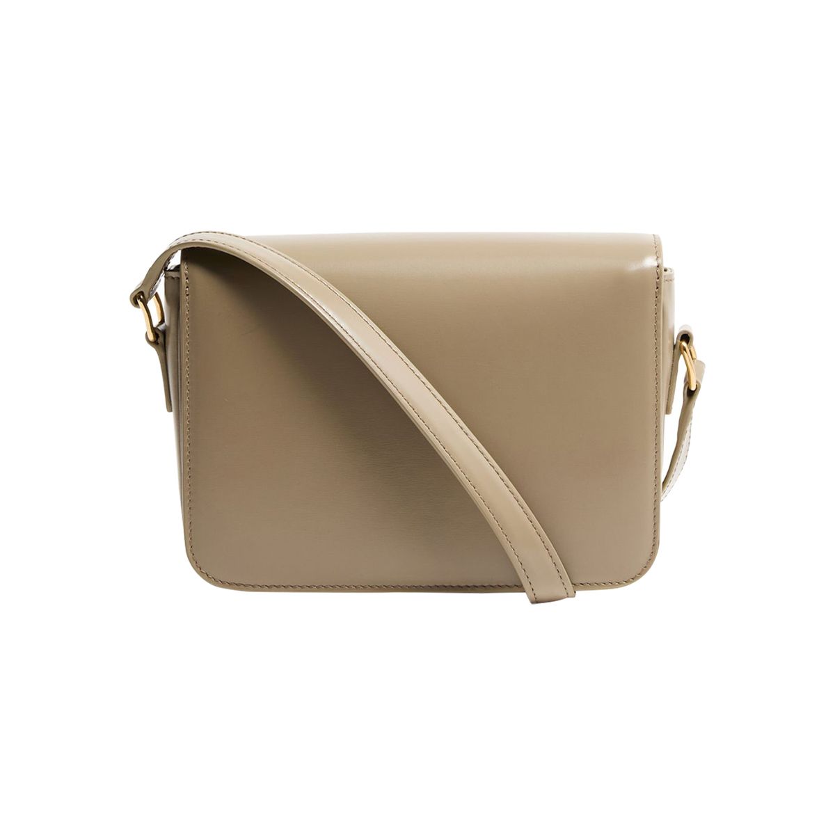 Teen Triomphe Crossbody Bag Calfskin Modern Taupe GHW