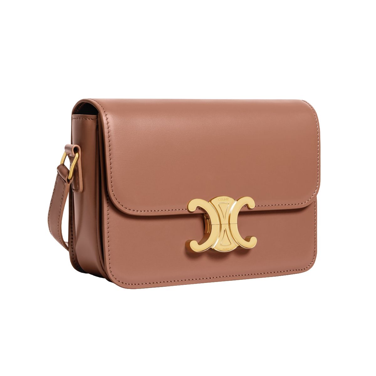 Teen Triomphe Crossbody Bag Calfskin Bronze GHW
