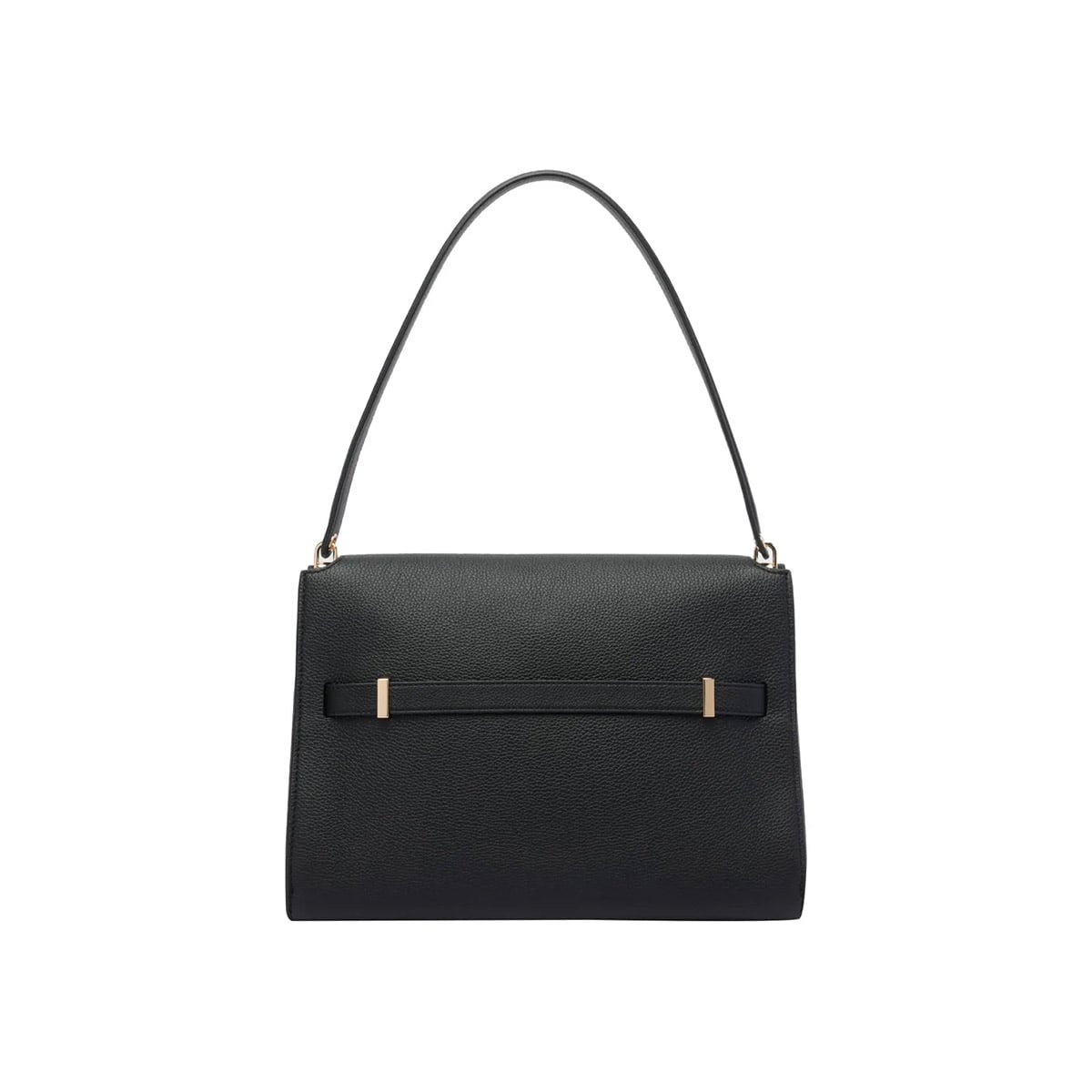 Large Lee Radziwill Grained Shoulder Bag Black