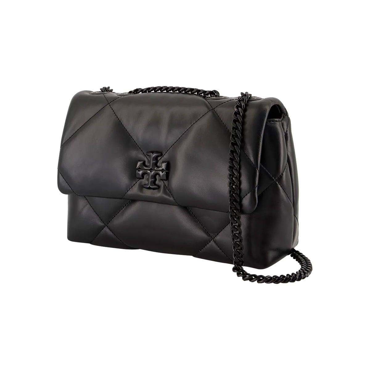 Kira Diamond Leather Bag All Black