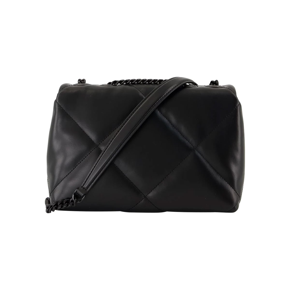 Kira Diamond Leather Bag All Black