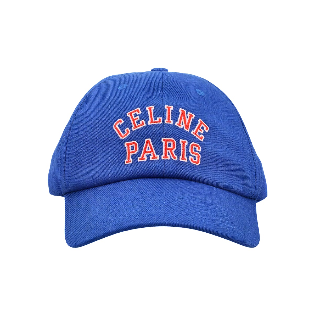Triomphe Richelieu Cap Twill Blue/Red-Celine