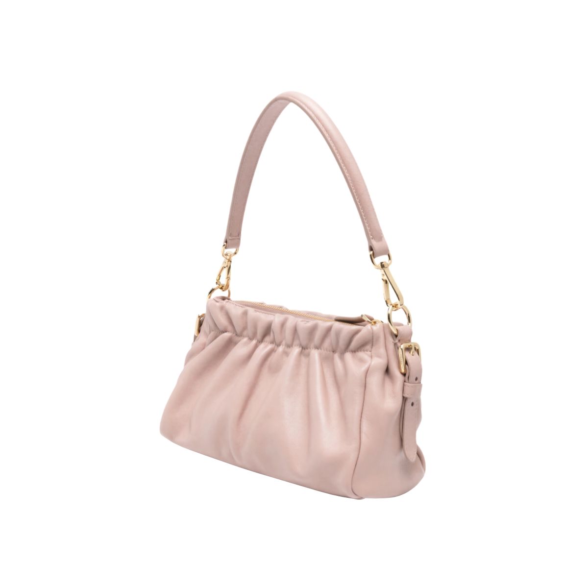 Triangle Logo Shoulder Bag Light Pink