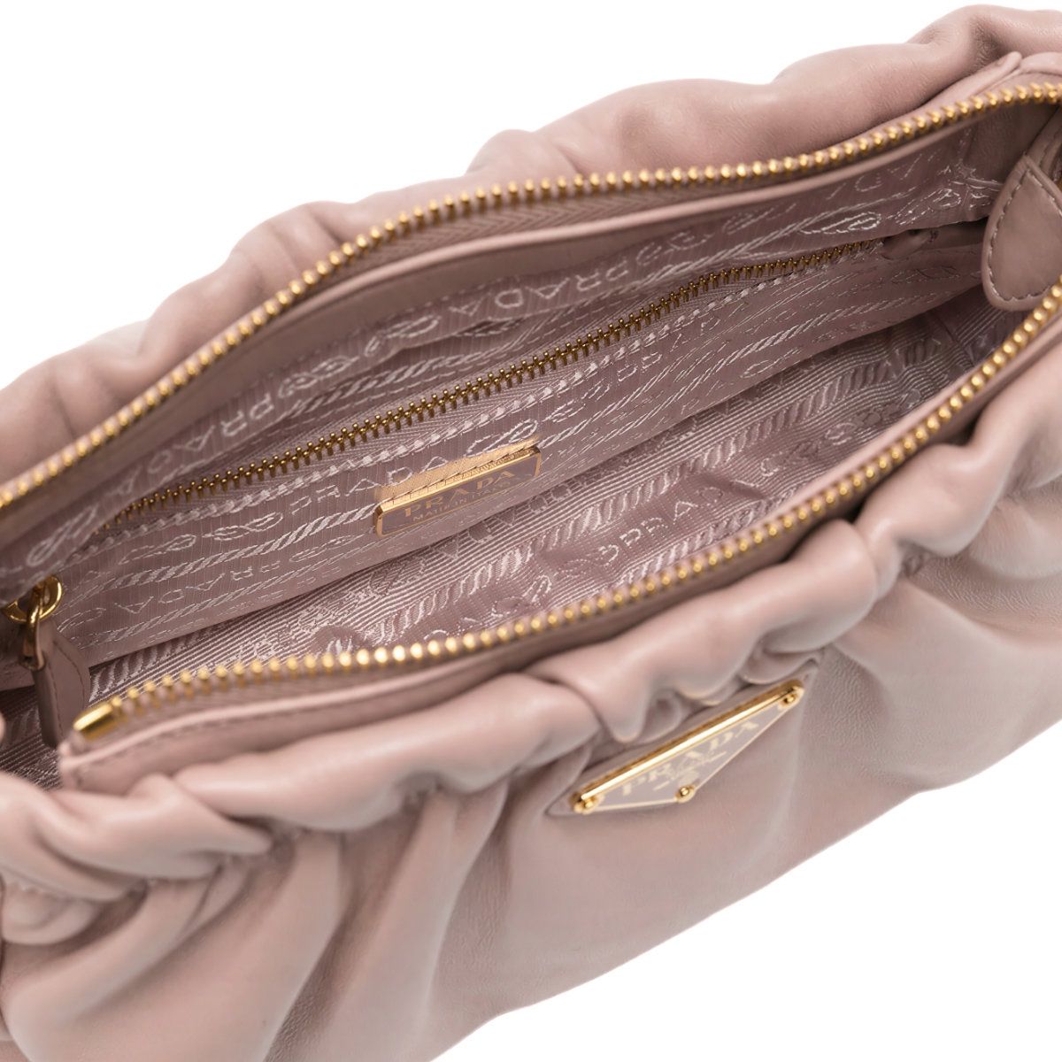 Triangle Logo Shoulder Bag Light Pink