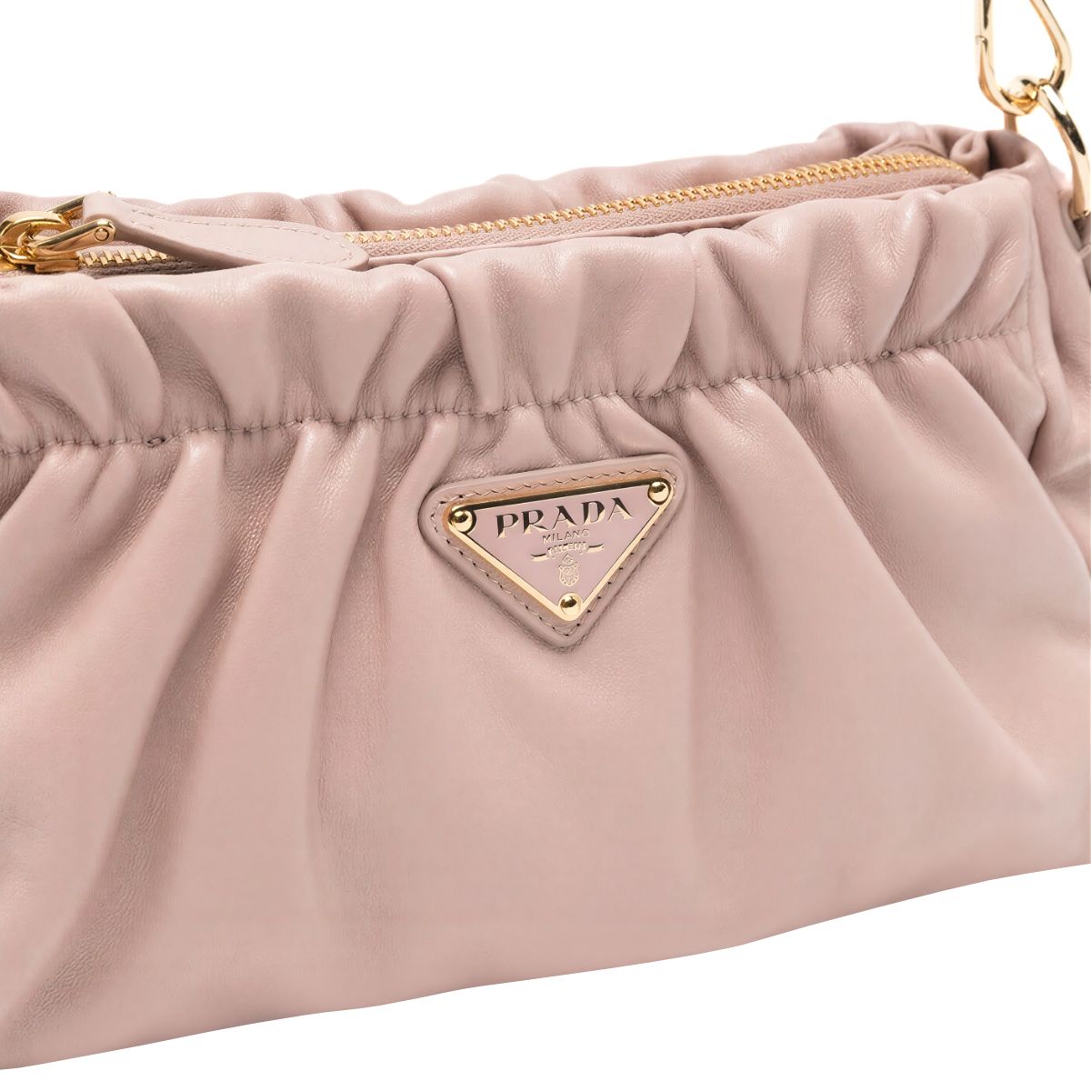 Triangle Logo Shoulder Bag Light Pink