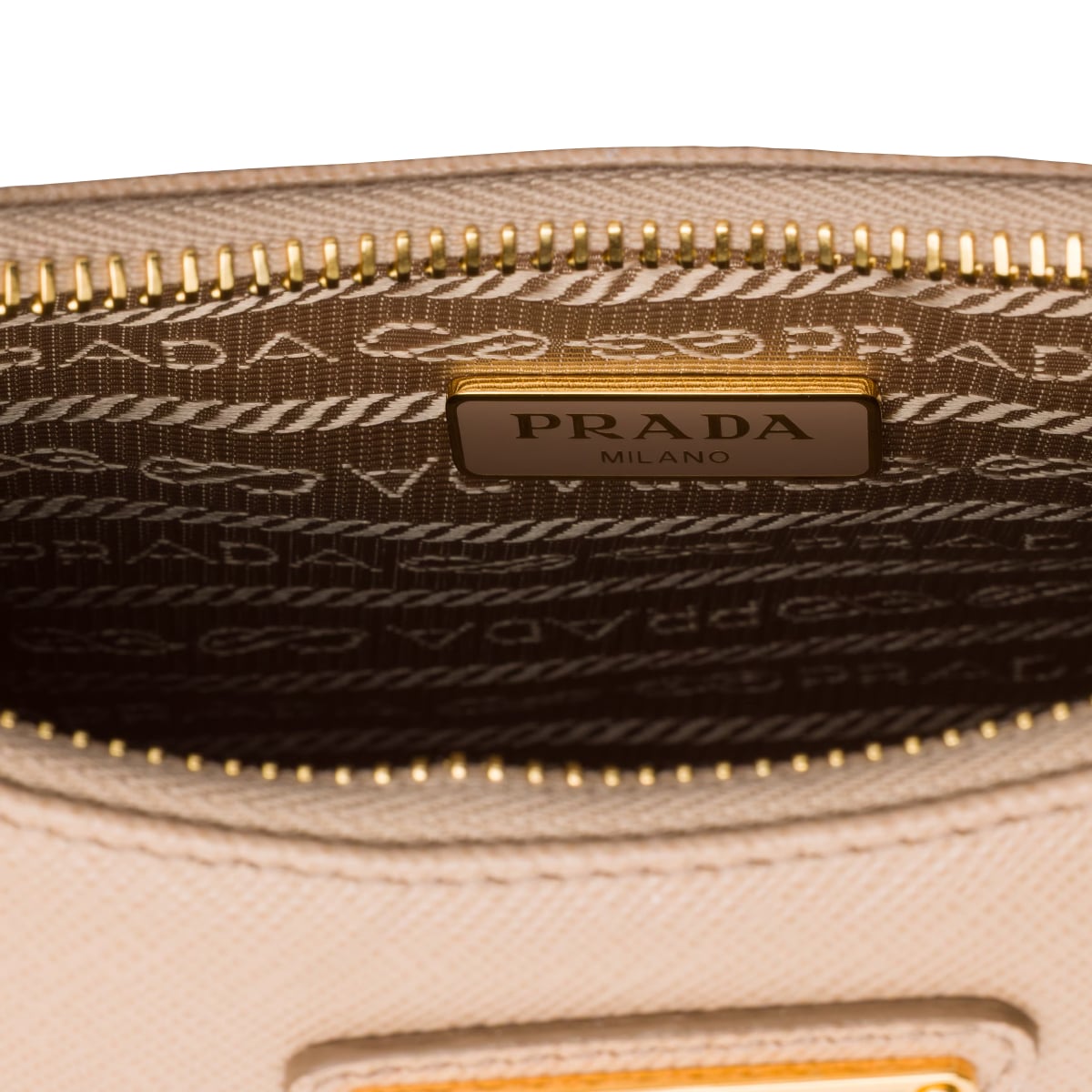 Mini Re-Edition 2005 Saffiano Leather Bag Cameo Beige