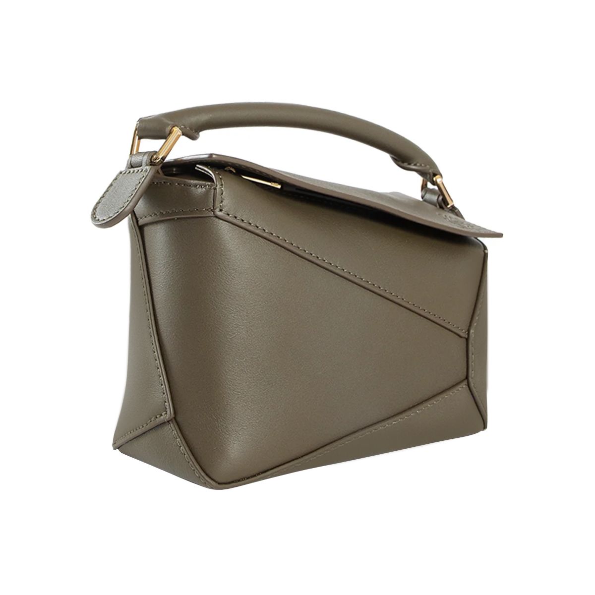 Mini Puzzle Edge Bag Classic Calfskin Dark Khaki GHW