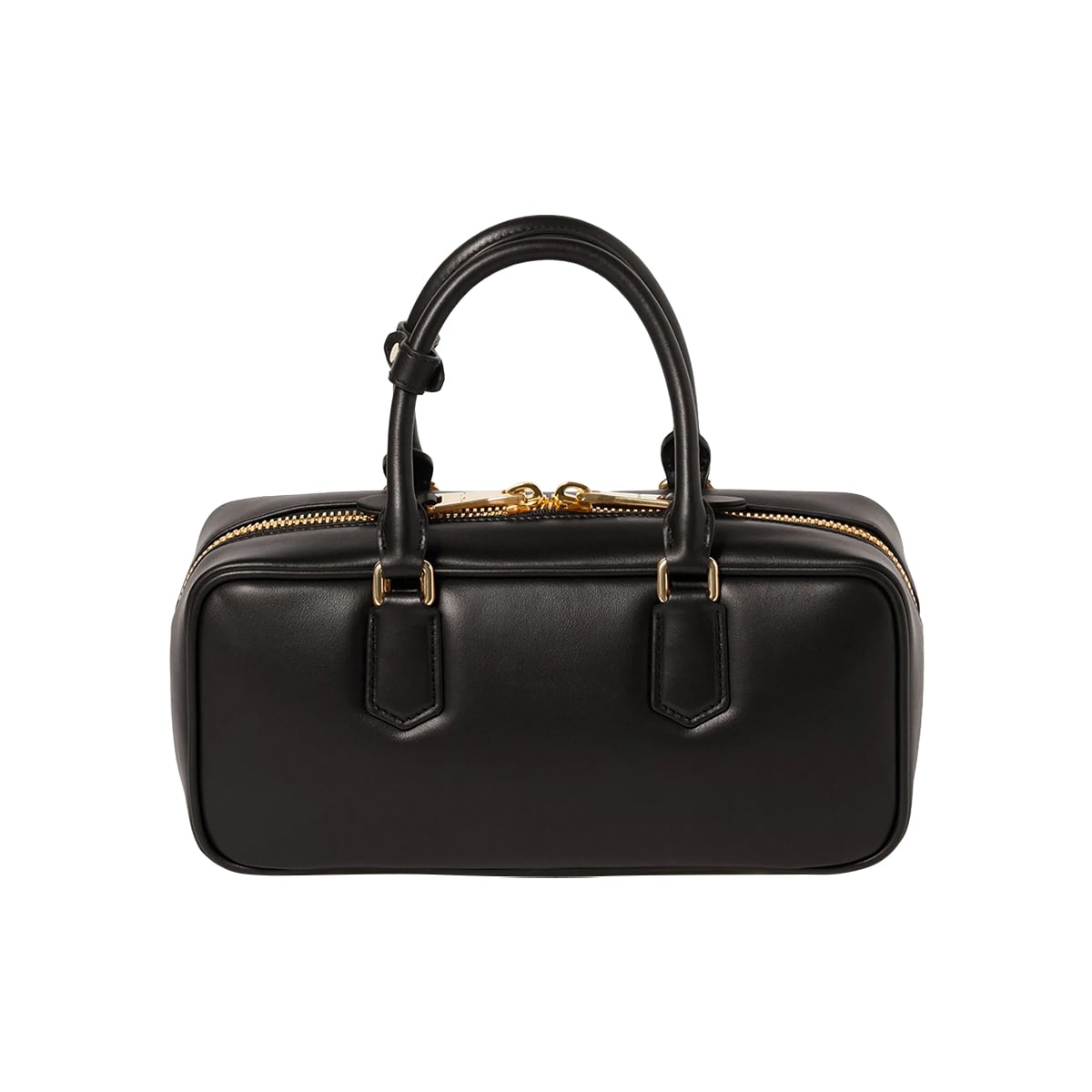 Large Arcadie Leather Bag Black