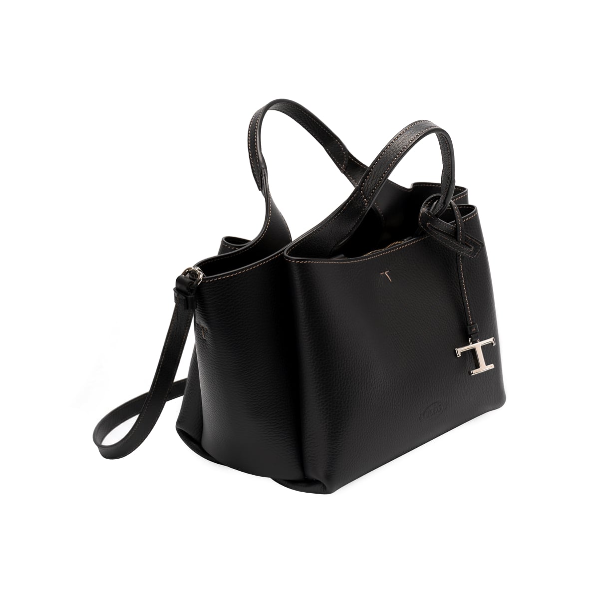 Mini T Timeless Pendant Bag Leather Black